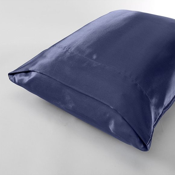 NWT Satin Pillowcase - Set of Two - NAVY - Picture 2 of 3